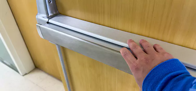 Installing a Push Bar on a Door Alton